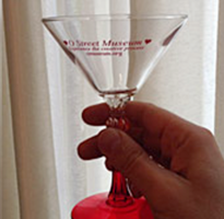 Museum Red Martini Glass